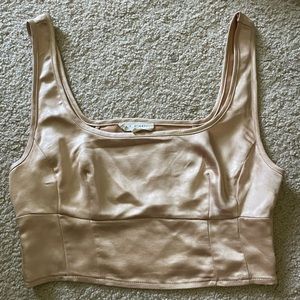 Pacsun Gold Cropped Going Out Top